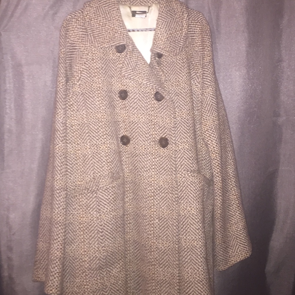 - J Crew tweed Pea Coat